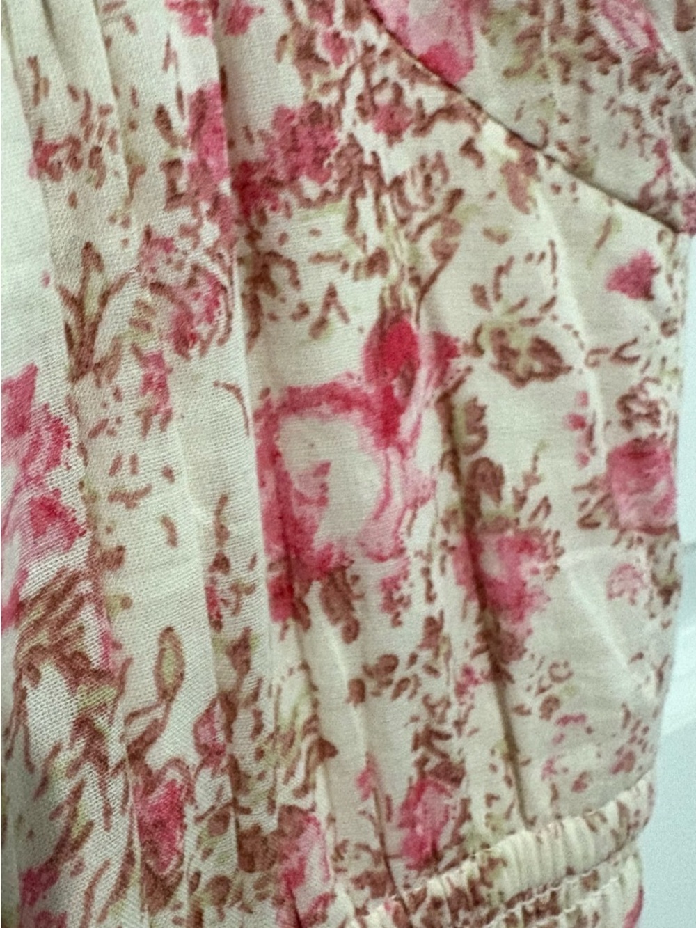 Sim and Sam 100% Cotton Floral Smocked Maxi Dress with Tie Front Size Medium - Picture 9 of 12